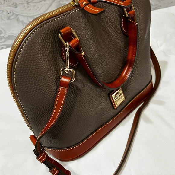Dooney & Bourke Elephant Leather Satchel - Picture 4 of 10